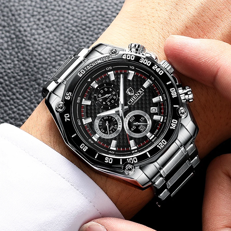 CHENXI Watches Men Top Brand Luxury men's sports watch big dial 24 hours display Stainless Steel Waterproof Quartz Male Clock
CHENXI Watches Men Top Brand Luxury men's sports watch big dial 24 hours display Stainless Steel Waterproof Quartz Male Clock