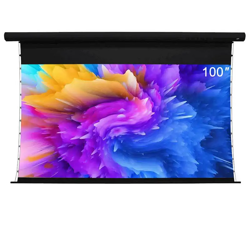 100 inch Slimline motorized tension Pull Down projector Screen for normal throw projector best choice in turn off room
100 inch Slimline motorized tension Pull Down projector Screen for normal throw projector best choice in turn off room