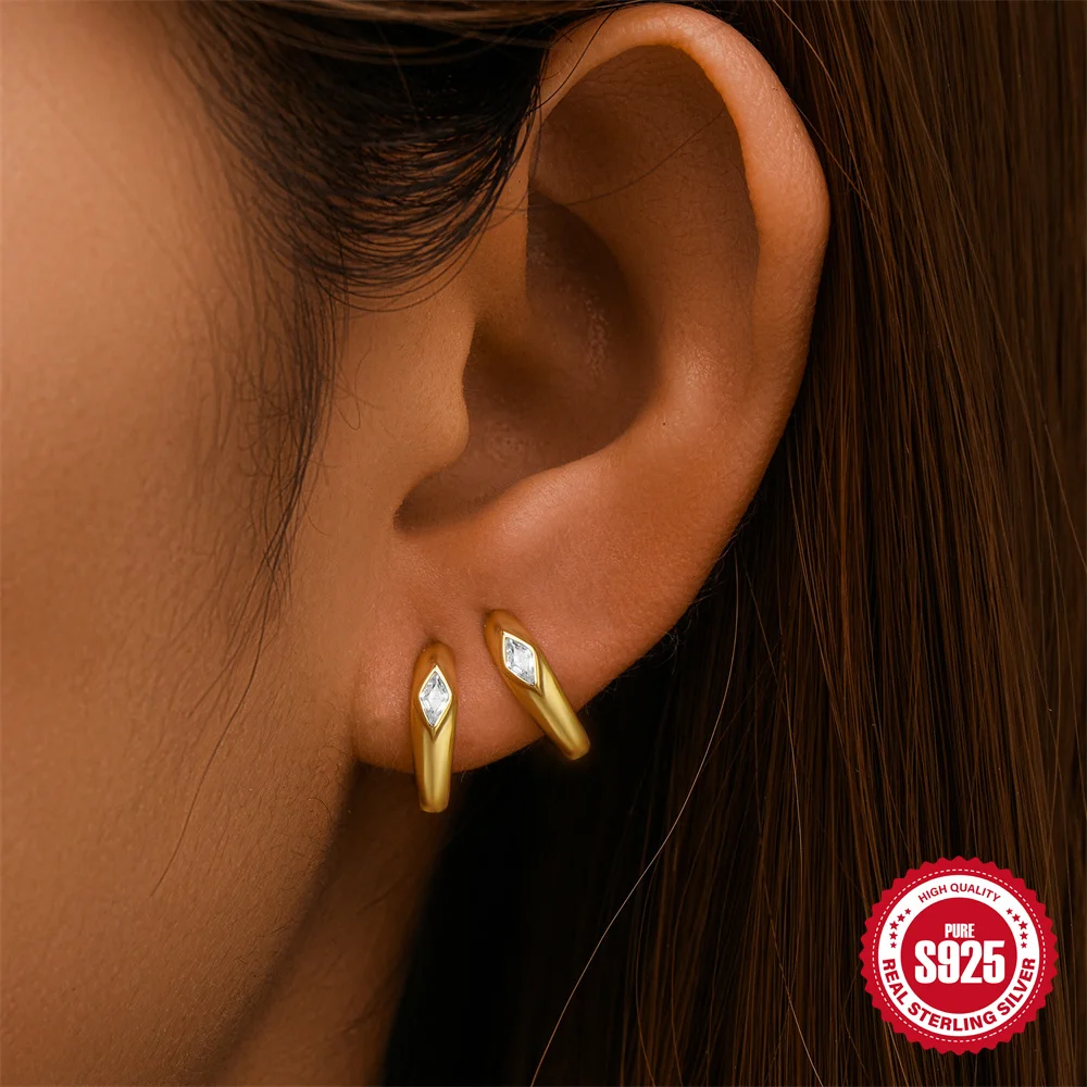 CANNER 925 Sterling Silver for women Creative rhombus zircon Hot Selling Cool Style hoop Earrings Fashion jewelry 2024New style
CANNER 925 Sterling Silver for women Creative rhombus zircon Hot Selling Cool Style hoop Earrings Fashion jewelry 2024New style