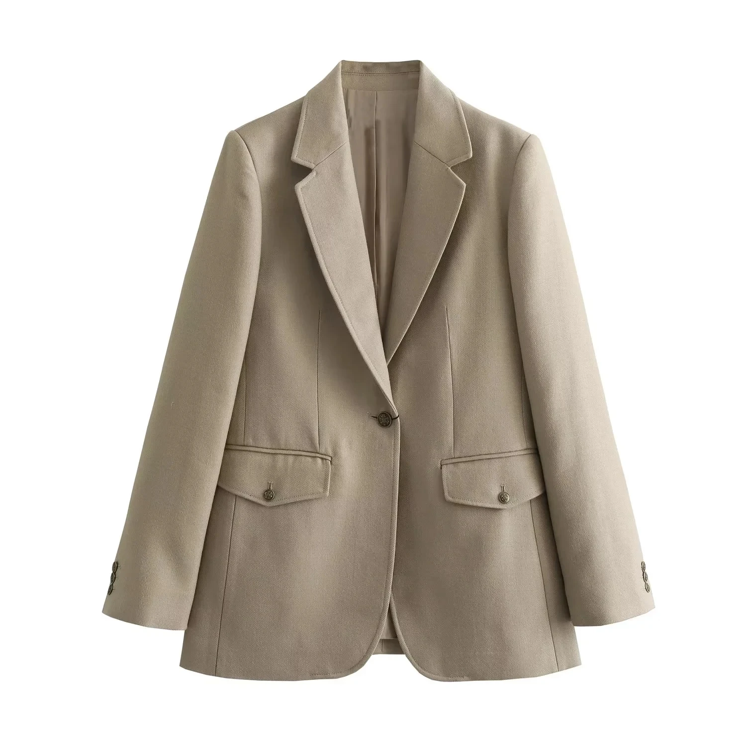 TRAF 2023 Woman's Blazer Korean Autumn New Jacket Women Chic Long Sleeves Lapel Outerwears Female Elegant Button Pockets Coats
TRAF 2023 Woman's Blazer Korean Autumn New Jacket Women Chic Long Sleeves Lapel Outerwears Female Elegant Button Pockets Coats