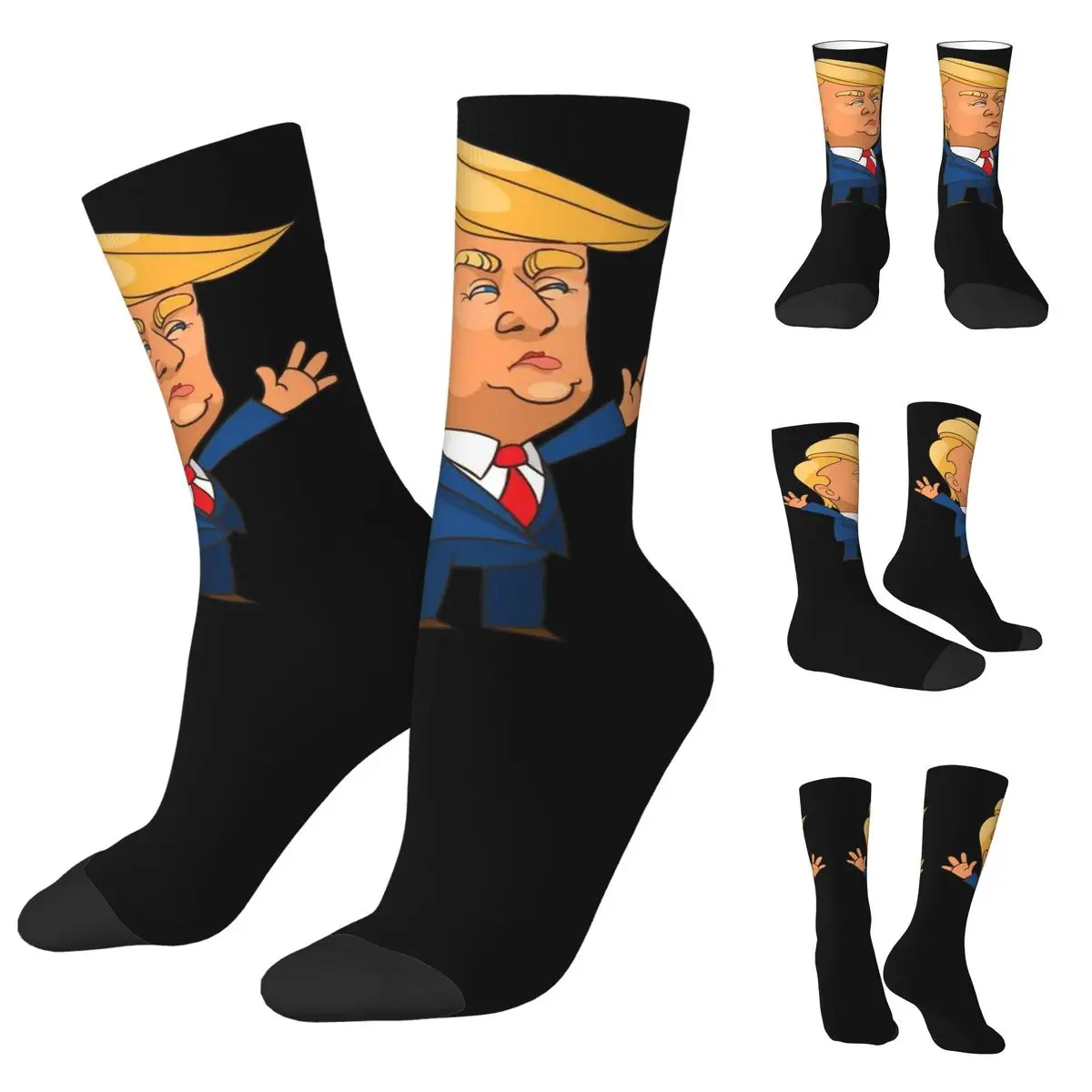 

Donald Trump Cartoon cosy Unisex Socks,Cycling Happy 3D printing Socks,Street Style Crazy Sock