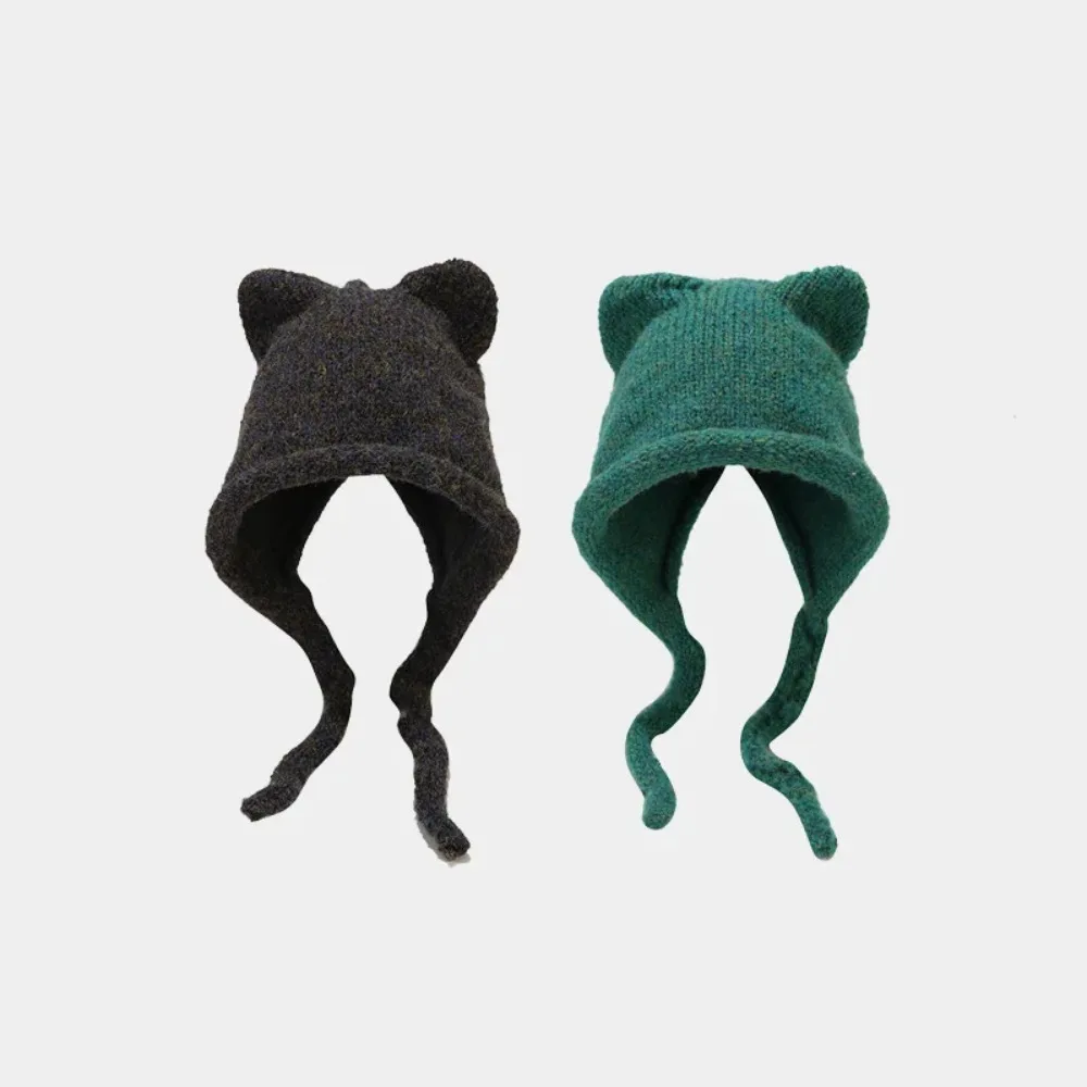 Wool Cat Ear Cap Cute With Long Frenulum Windproof Knitted Hat Solid Color Warm Hat Women
Wool Cat Ear Cap Cute With Long Frenulum Windproof Knitted Hat Solid Color Warm Hat Women