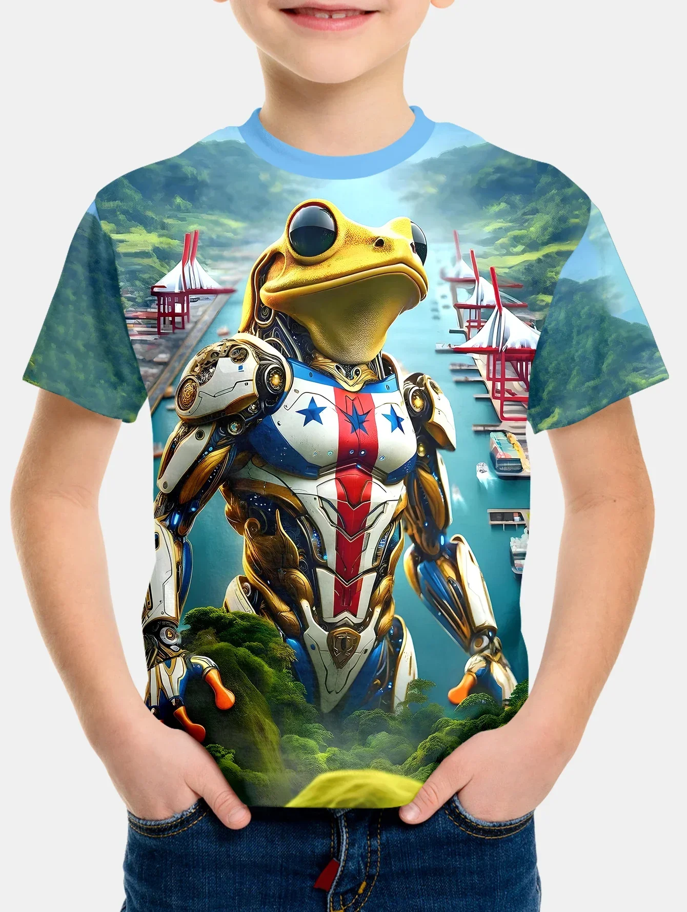 2024 Summer New Cyberpunk Warrior T-shirt Boys Short Sleeve O-neck T-shirt Kids Casual Breathable Top Kids Clothing T-shirt
2024 Summer New Cyberpunk Warrior T-shirt Boys Short Sleeve O-neck T-shirt Kids Casual Breathable Top Kids Clothing T-shirt