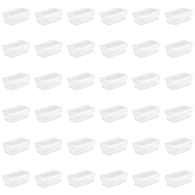 Sterilite 6 Qt. Storage Box Plastic, White, Set of 36storage storage boxes storage box
Sterilite 6 Qt. Storage Box Plastic, White, Set of 36storage storage boxes storage box