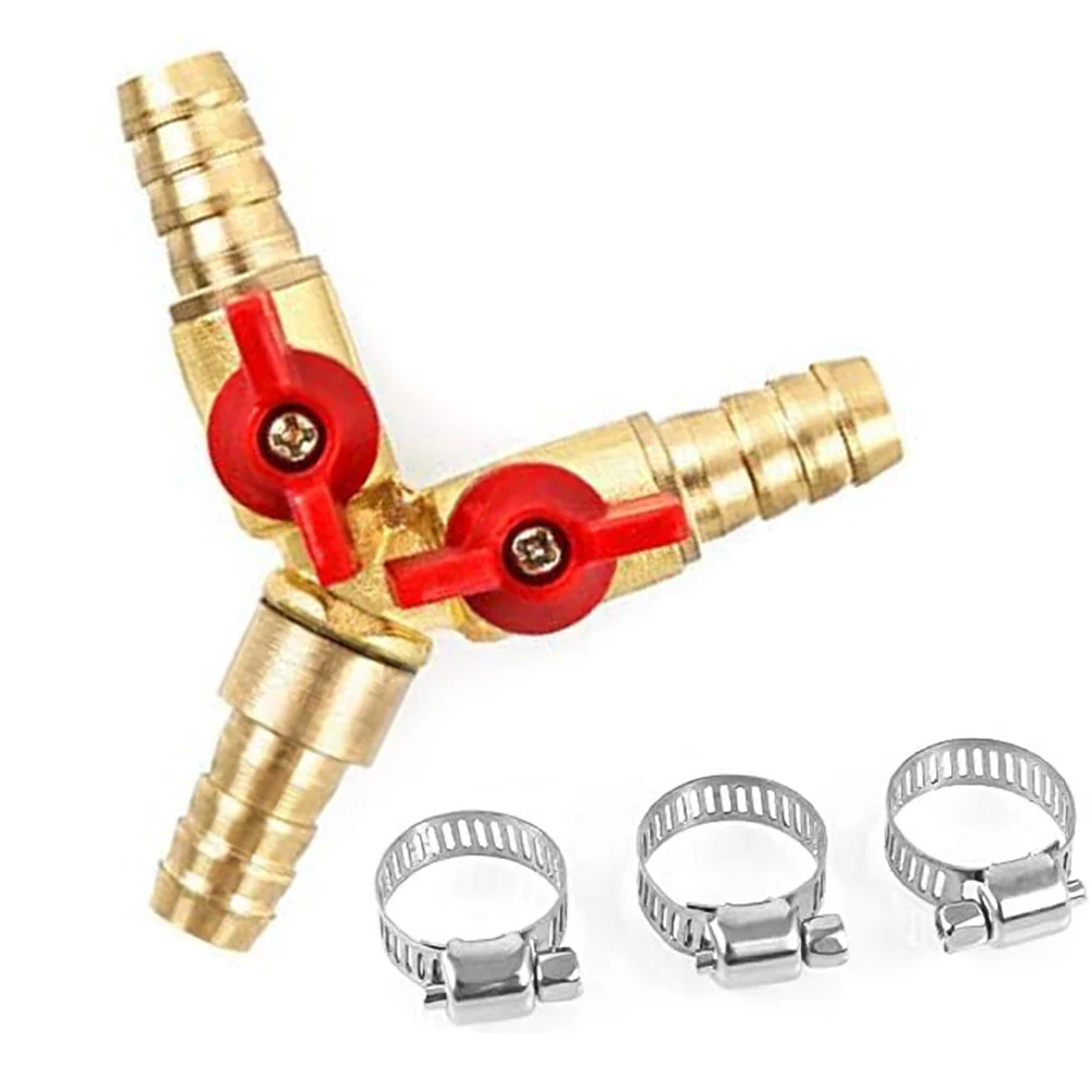 3 Way Hose Connector Y Splitter Ball Valve For Joinery Faucet Air Water Gas Pagoda Pointed Valve With Stainless Steel Pipe Clamp
3 Way Hose Connector Y Splitter Ball Valve For Joinery Faucet Air Water Gas Pagoda Pointed Valve With Stainless Steel Pipe Clamp