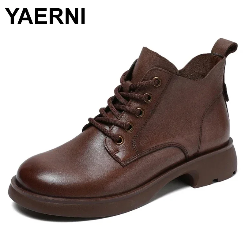 Genuine leather British riding boots Women's V-neck lace up small boots Spring and Autumn lace up and ankle thin boots Women
Genuine leather British riding boots Women's V-neck lace up small boots Spring and Autumn lace up and ankle thin boots Women