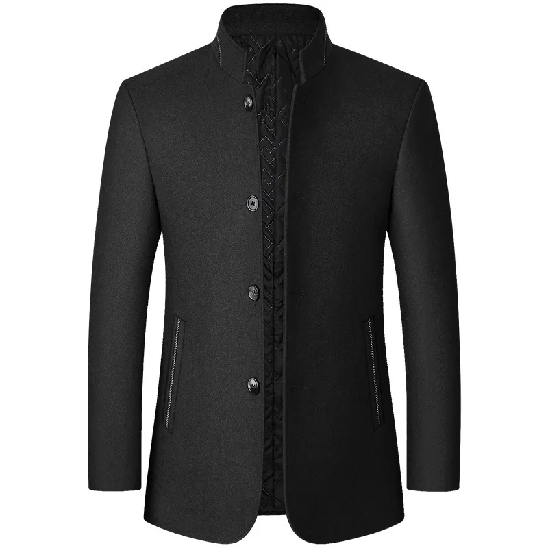 Wool Blend Coat Men Winter Fashion Men'S Wild Overcoat Male Thicken Keep Warm Jackets Trench Outerwear Wool Coat Stand Collar
Wool Blend Coat Men Winter Fashion Men'S Wild Overcoat Male Thicken Keep Warm Jackets Trench Outerwear Wool Coat Stand Collar