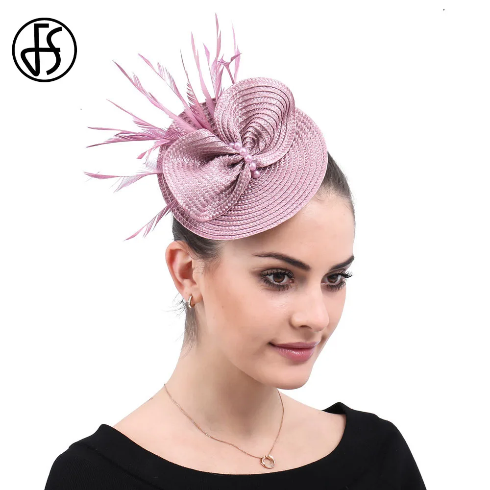 

FS Wedding Fascinators Small Top Hats For Women Elegant Church Pillbox Hat With Bowknot Ladies Derby Cocktail Tea Party Cap 2023