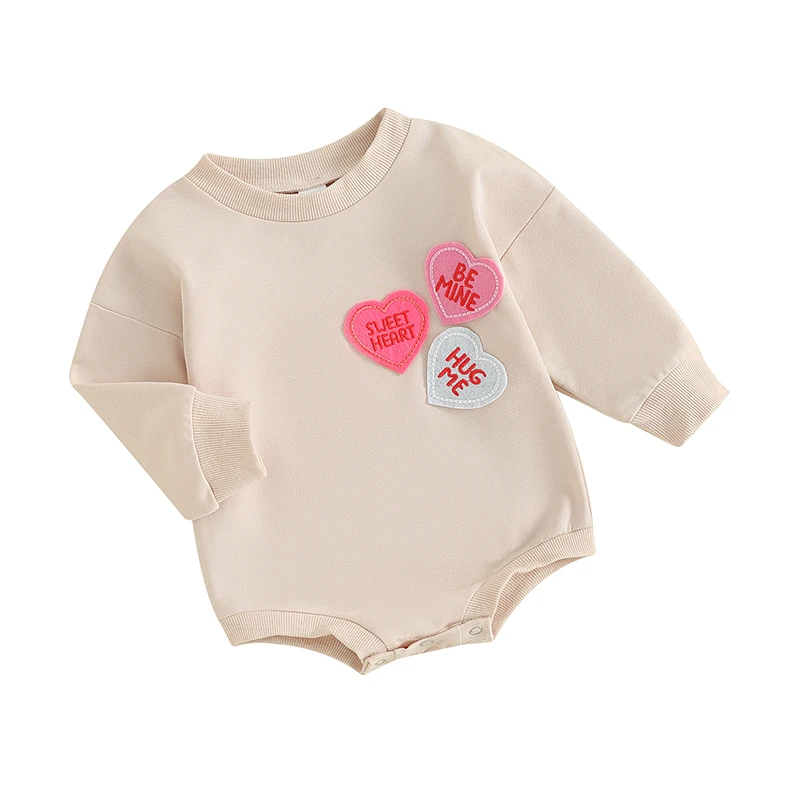 Valentine's Day Clothes for Baby Girls Sweatshirts Rompers Heart Embroidered Crew Neck Long Sleeve Toddler Bodysuits
Valentine's Day Clothes for Baby Girls Sweatshirts Rompers Heart Embroidered Crew Neck Long Sleeve Toddler Bodysuits