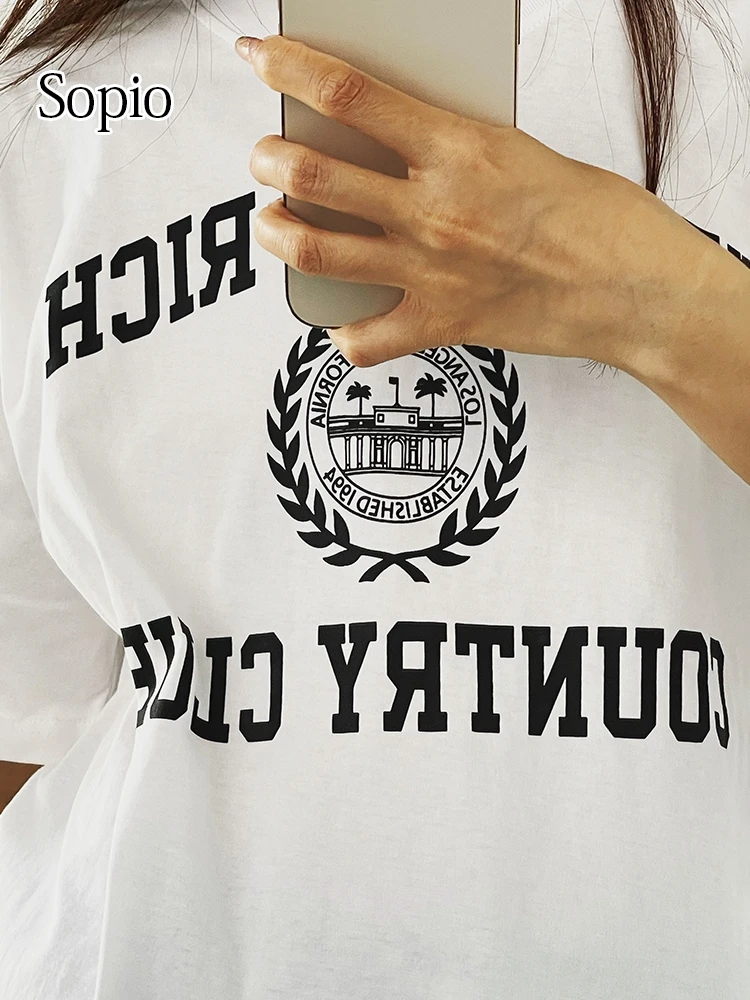 Letter Print Women's T-shirt Cotton Loose Round Neck Sports Tee Shirts Summer Casual Short Sleeve Tops 2024 Woman Clothing
Letter Print Women's T-shirt Cotton Loose Round Neck Sports Tee Shirts Summer Casual Short Sleeve Tops 2024 Woman Clothing