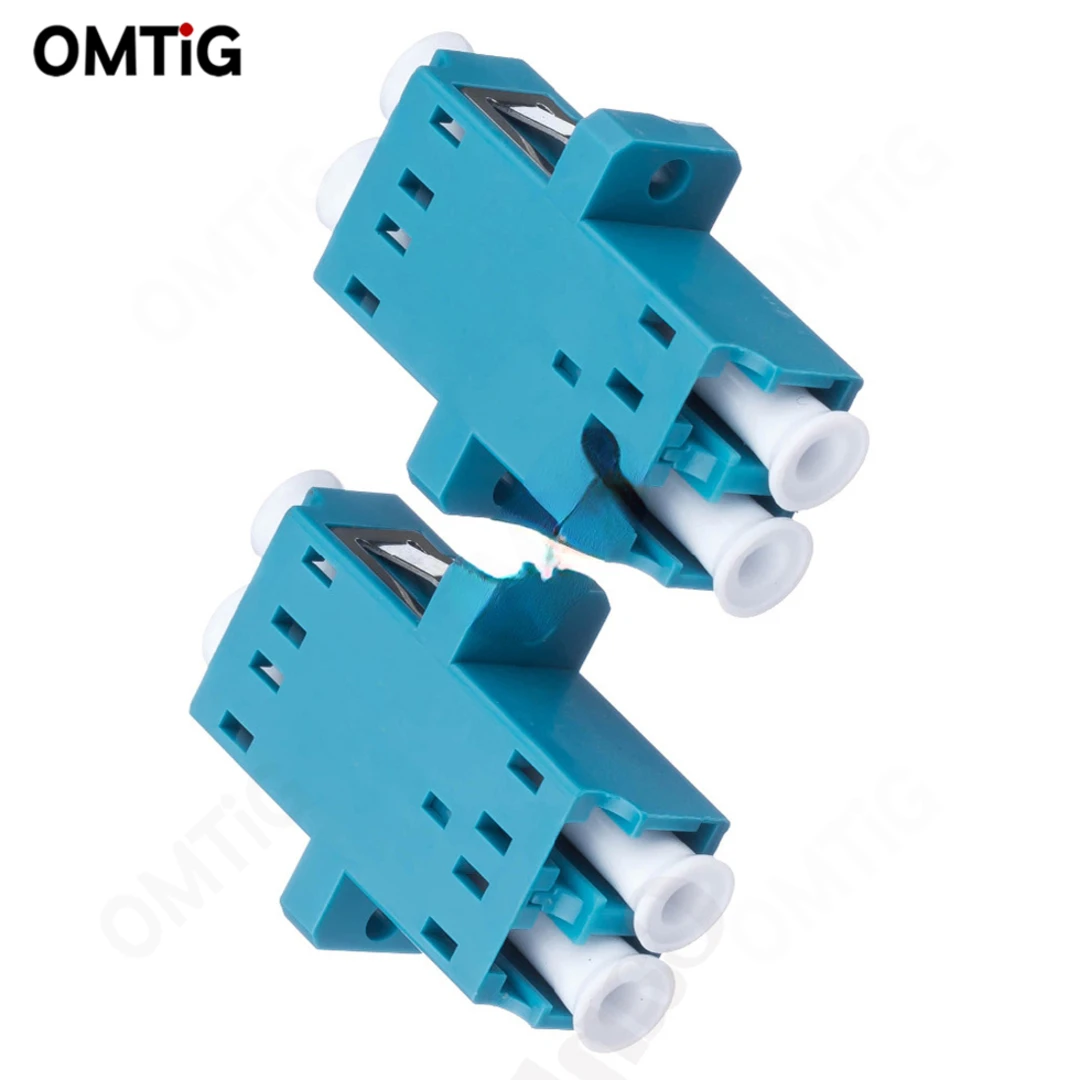 

50-200pcs LC Intergrated style Duplex OM3 DX SM LC-LC Fiber Adapter Connector Duplex LC UPC Flange Connector FTTH Optic Adapter