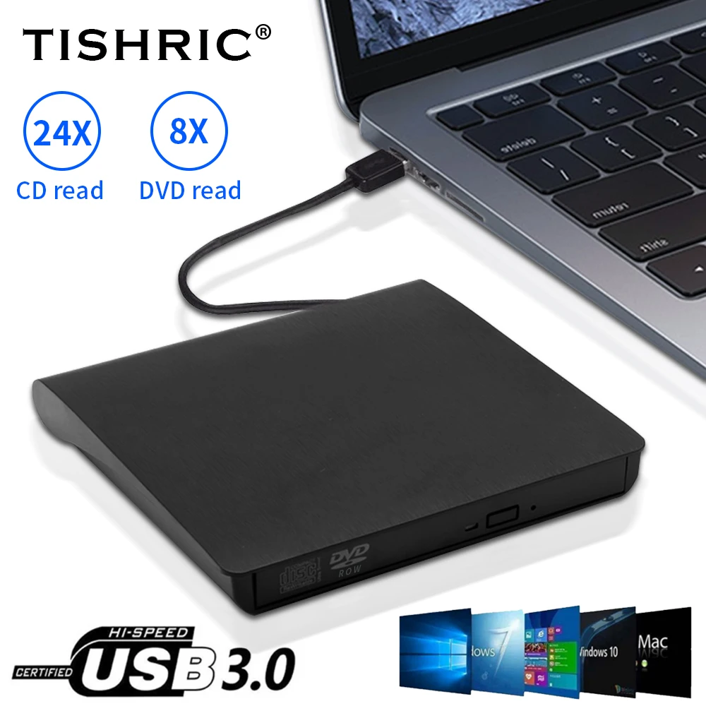 TISHRIC USB 3.0 Type-c External DVD RW CD Optical Drive Only Disk CD/DVD Reader Player CD-ROM DVD-ROM For PC Laptop Notebook
TISHRIC USB 3.0 Type-c External DVD RW CD Optical Drive Only Disk CD/DVD Reader Player CD-ROM DVD-ROM For PC Laptop Notebook