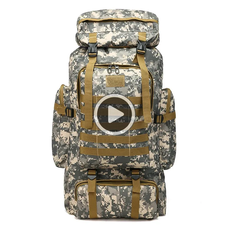 Large Capacity Waterproof Outdoor Camouflage Tactical Backpack Men 70L Military Backpack Travel Backpack for Men Hiking Bag
Large Capacity Waterproof Outdoor Camouflage Tactical Backpack Men 70L Military Backpack Travel Backpack for Men Hiking Bag