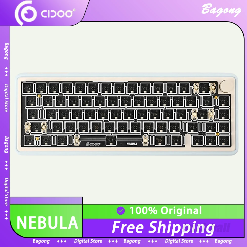 CIDOO NEBULA Mechanical Keyboard Kit Multifunctional Knob Aluminum Three Mode Hot Swap Gaming Keyboard Gasket RGB Customize Pc
CIDOO NEBULA Mechanical Keyboard Kit Multifunctional Knob Aluminum Three Mode Hot Swap Gaming Keyboard Gasket RGB Customize Pc