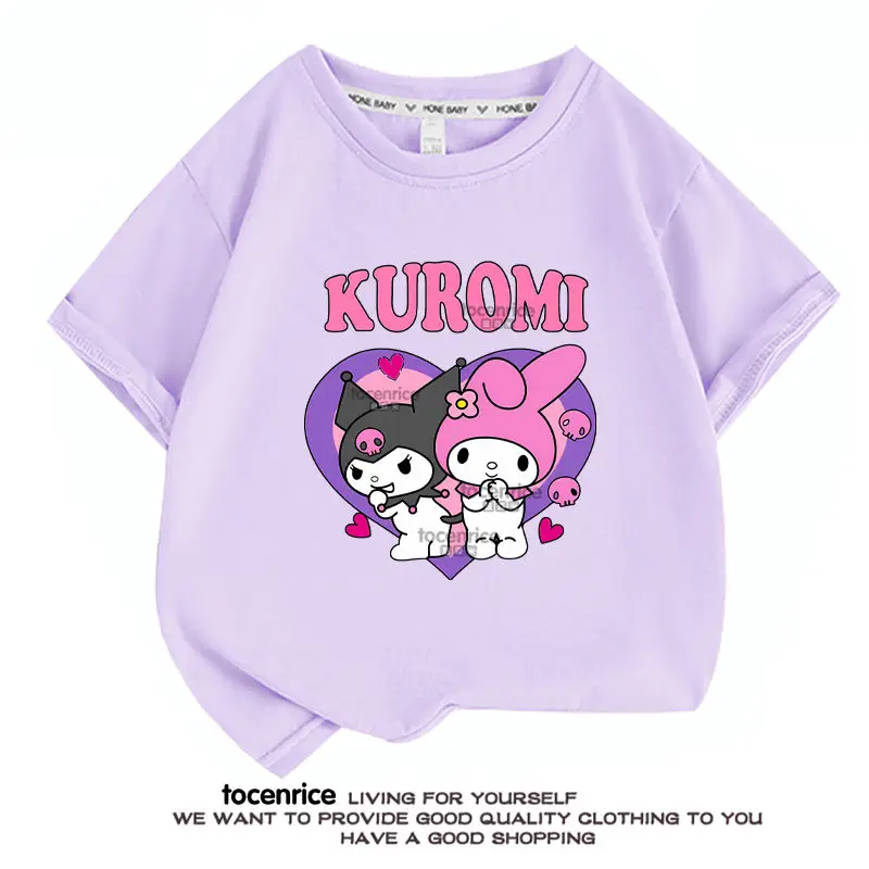 My Melody Girls T-Shirt Kuromi Summer Children Tops Kawaii Sanrioed Anime 2024 Sweet Cute Cartoon Short Sleeve Tide Kid Gift
My Melody Girls T-Shirt Kuromi Summer Children Tops Kawaii Sanrioed Anime 2024 Sweet Cute Cartoon Short Sleeve Tide Kid Gift