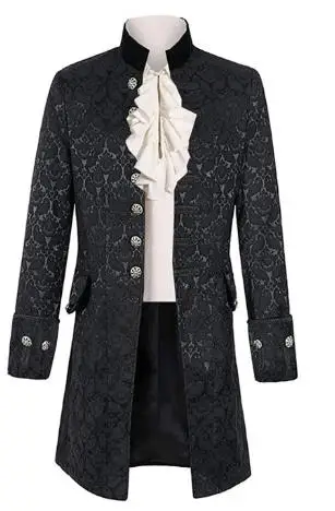 Victorian Ghost Gothic Halloween Vampire Costume Steampunk Jacket Coat Men Blazer Suits Stand Collar Trench For Adult Vest+Shirt
Victorian Ghost Gothic Halloween Vampire Costume Steampunk Jacket Coat Men Blazer Suits Stand Collar Trench For Adult Vest+Shirt