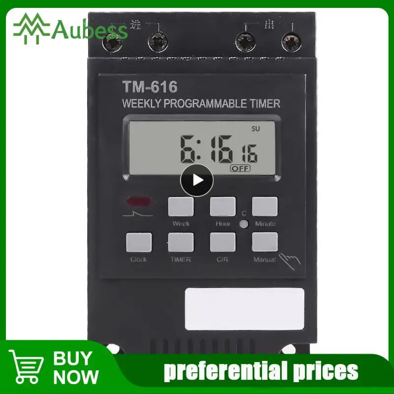 Цифровой таймер TM616, программируемое реле с таймером для умного дома, 30 А, 220 В
Цифровой таймер TM616, программируемое реле с таймером для умного дома, 30 А, 220 В