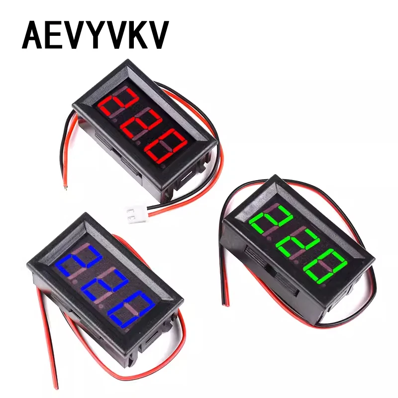 

AC 70-500V 0.56" LED Digital Voltmeter Voltage Meter Volt Instrument Tool 2 Wires Red Green Blue Display 110V 220V DIY 0.56 Inch