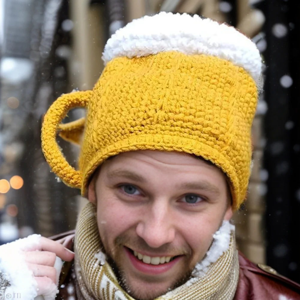 Funny 3D Beer Mug Hat, Cute Winter Knitted Hat For Men Women, Beer Cup Shape Cap for Parties, Bars Gifts
Funny 3D Beer Mug Hat, Cute Winter Knitted Hat For Men Women, Beer Cup Shape Cap for Parties, Bars Gifts