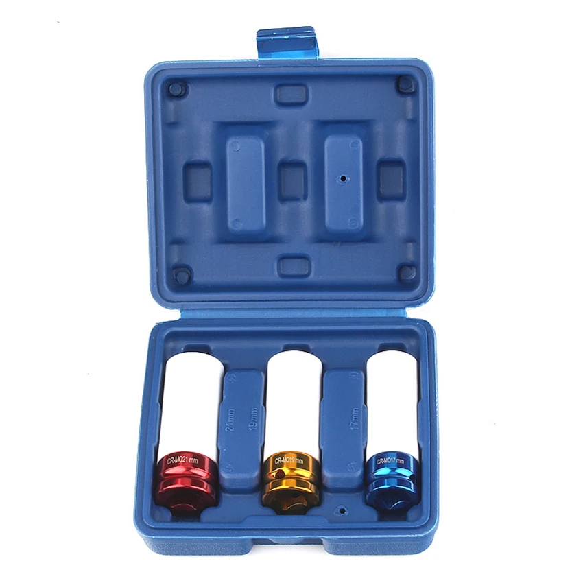 3PCS/Set Metric Wheel Protector Impact Socket 1/2-Inch Drive Lug Nut Thin Wall Wheel Protector Socket Kit 17mm - 19mm-21mm
3PCS/Set Metric Wheel Protector Impact Socket 1/2-Inch Drive Lug Nut Thin Wall Wheel Protector Socket Kit 17mm - 19mm-21mm