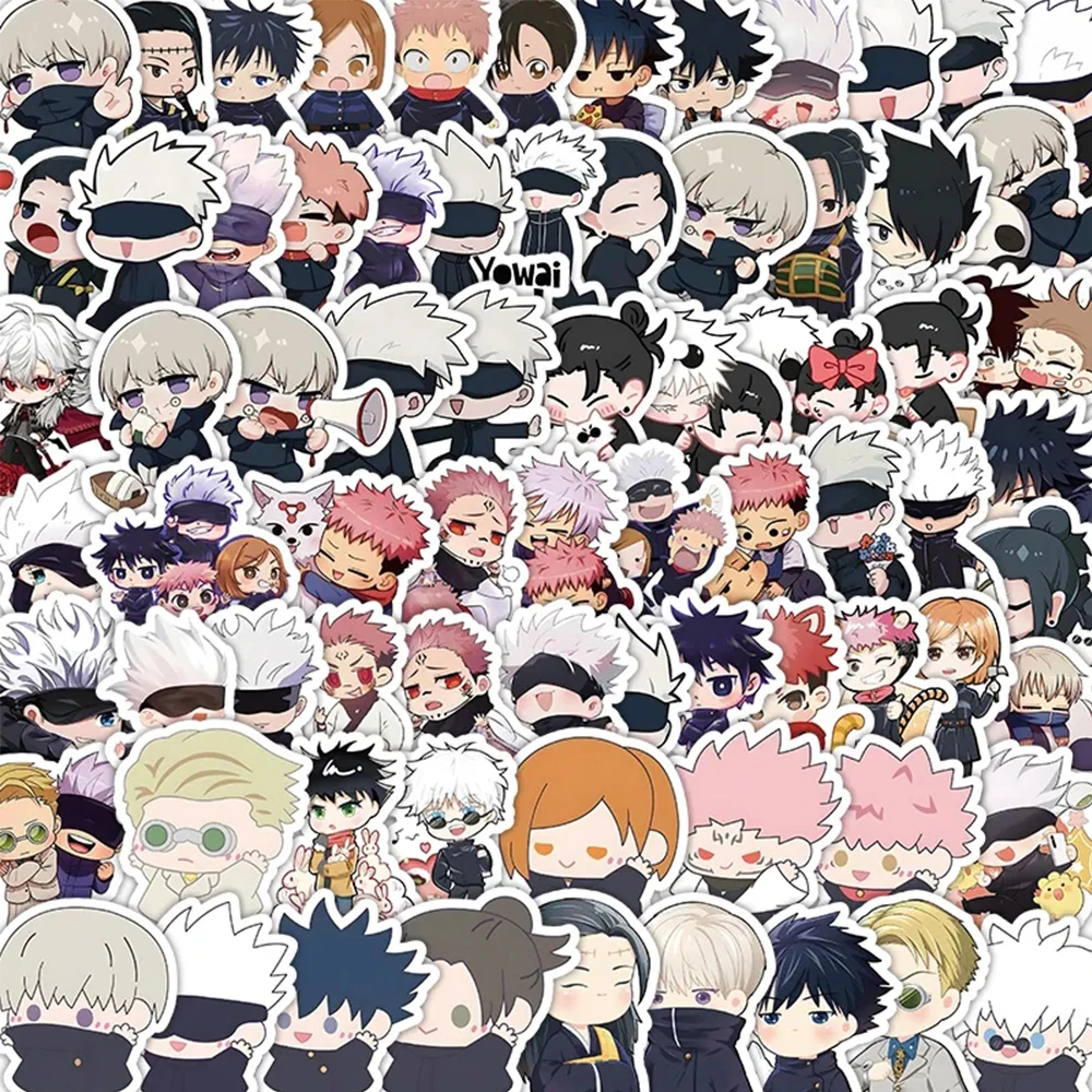 

10/30/60pcs Cute Anime Jujutsu Kaisen Stickers Kawaii Satoru Gojo Itadori Yuji Cartoon Sticker Phone Case Laptop Suitcase Decals