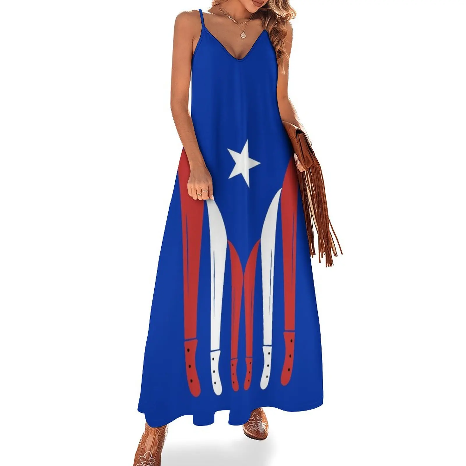 

Viva La Puerto Rico Sleeveless Dress party dresses women luxury dresses women long dresses women's luxury