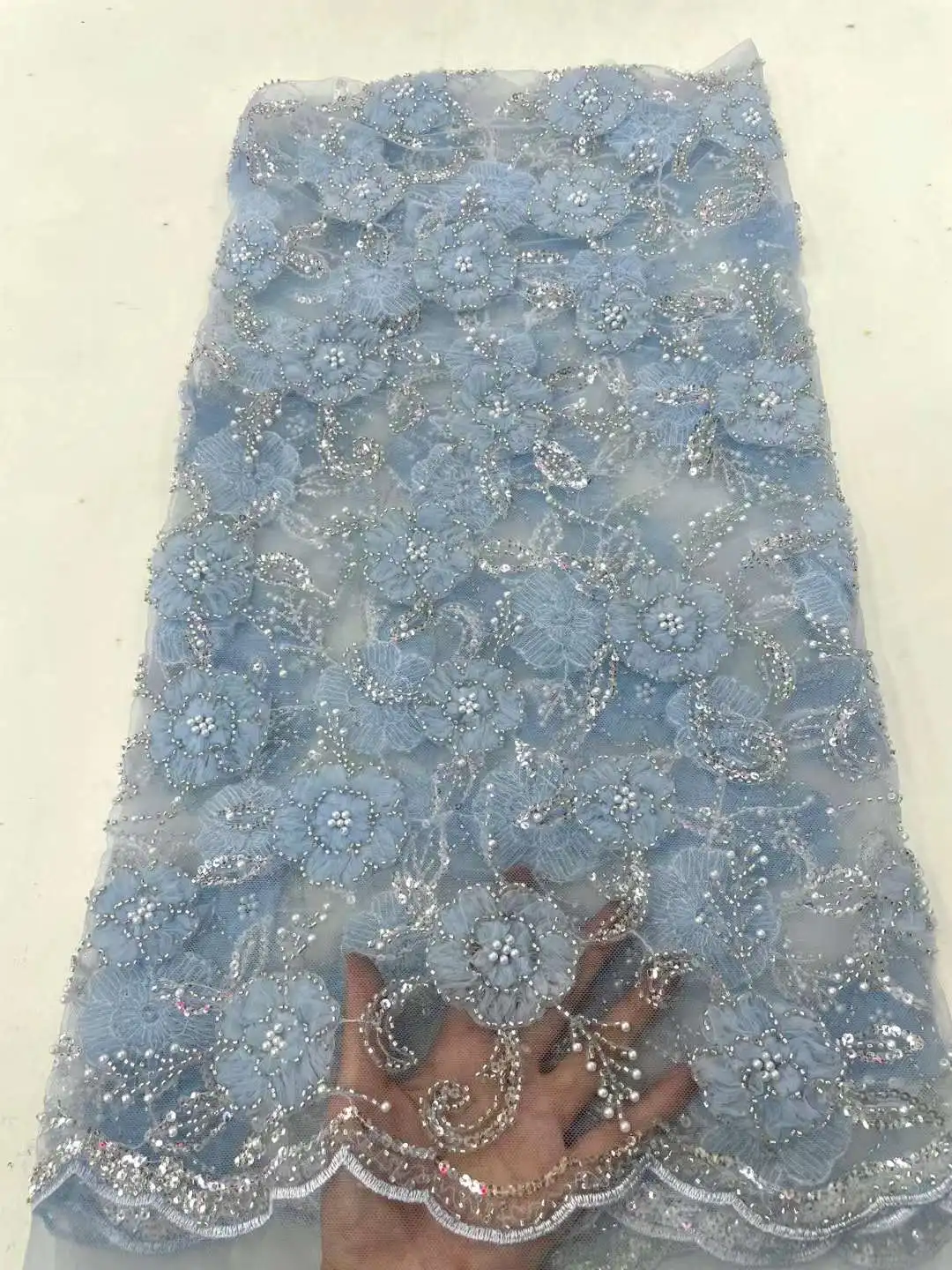 Latest African Lace Fabric 2023 Luxury French Sequins Mesh Lace Fabric High-end Handmade Beaded For Wedding WS70T-1
Latest African Lace Fabric 2023 Luxury French Sequins Mesh Lace Fabric High-end Handmade Beaded For Wedding WS70T-1