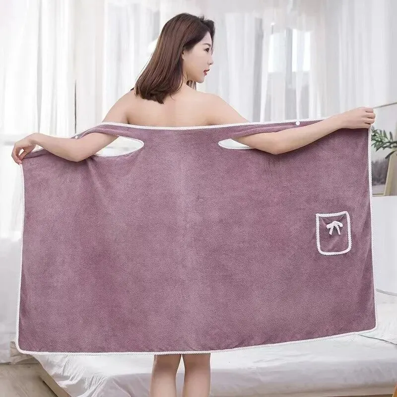 

Банный халат для женщин и девушек 140*85 см, быстросохнущие пляжные полотенца для ванны и спа, одежда для мытья душа и полотенец для спортзала