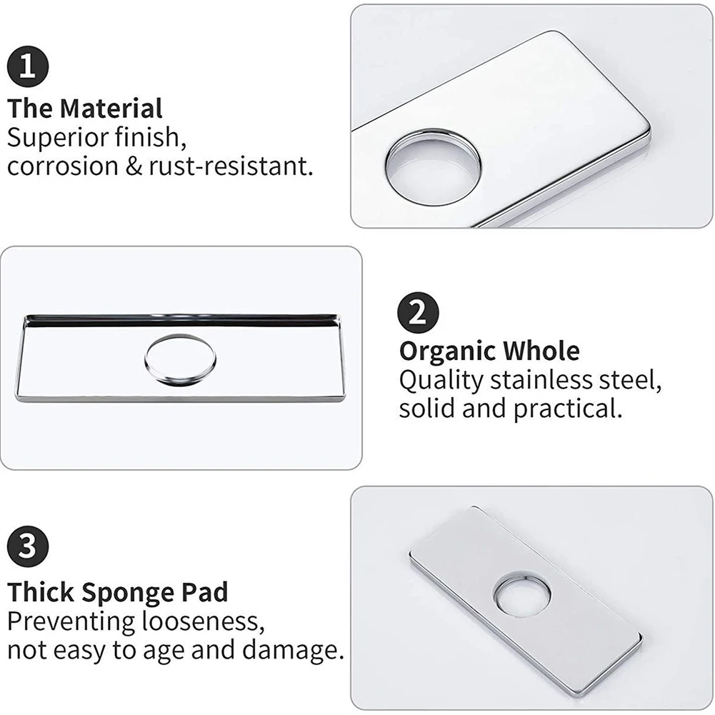 1pcs Faucet Plate Hole Tap Cover Deck Plate 304 Stainless Steel Bathroom Kitchen Sink Accessories For Most Single Hole Faucet
1pcs Faucet Plate Hole Tap Cover Deck Plate 304 Stainless Steel Bathroom Kitchen Sink Accessories For Most Single Hole Faucet