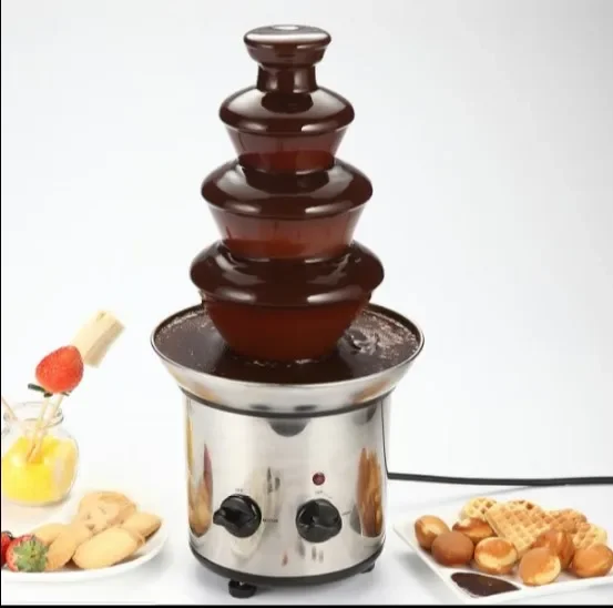 220V Stainless Steel Chocolate Fountain with Four Tiers - Perfect for Commercial or Home Use
220V Stainless Steel Chocolate Fountain with Four Tiers - Perfect for Commercial or Home Use