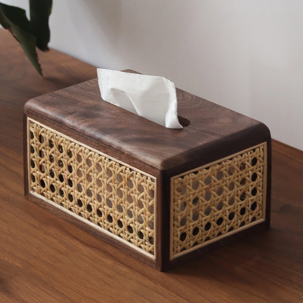 Black Walnut Tissue Box Rattan Weaving Paper Towel Holder Case Wooden Tissue Cover Ins Popular Tissue Box Holder
Black Walnut Tissue Box Rattan Weaving Paper Towel Holder Case Wooden Tissue Cover Ins Popular Tissue Box Holder