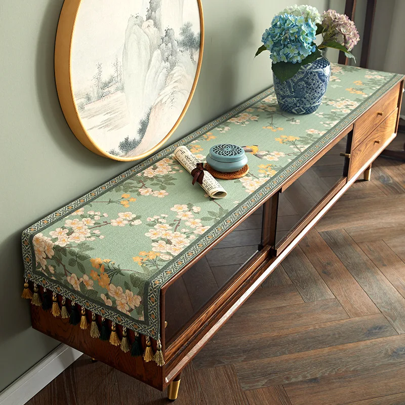 Chinese Table Runner Cotton Printing TV Cabinet Table Flag Luxury Dining Table Coffee Table Shoe Cabinet Cover Towel Dust Cover
Chinese Table Runner Cotton Printing TV Cabinet Table Flag Luxury Dining Table Coffee Table Shoe Cabinet Cover Towel Dust Cover