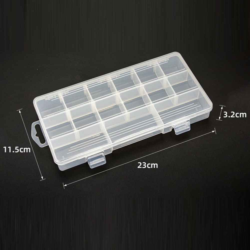 

15 Grids Fishing Lure Bait Tackle Storage Box With Adjustable Dividers Organizer Multifunctional Bait Container