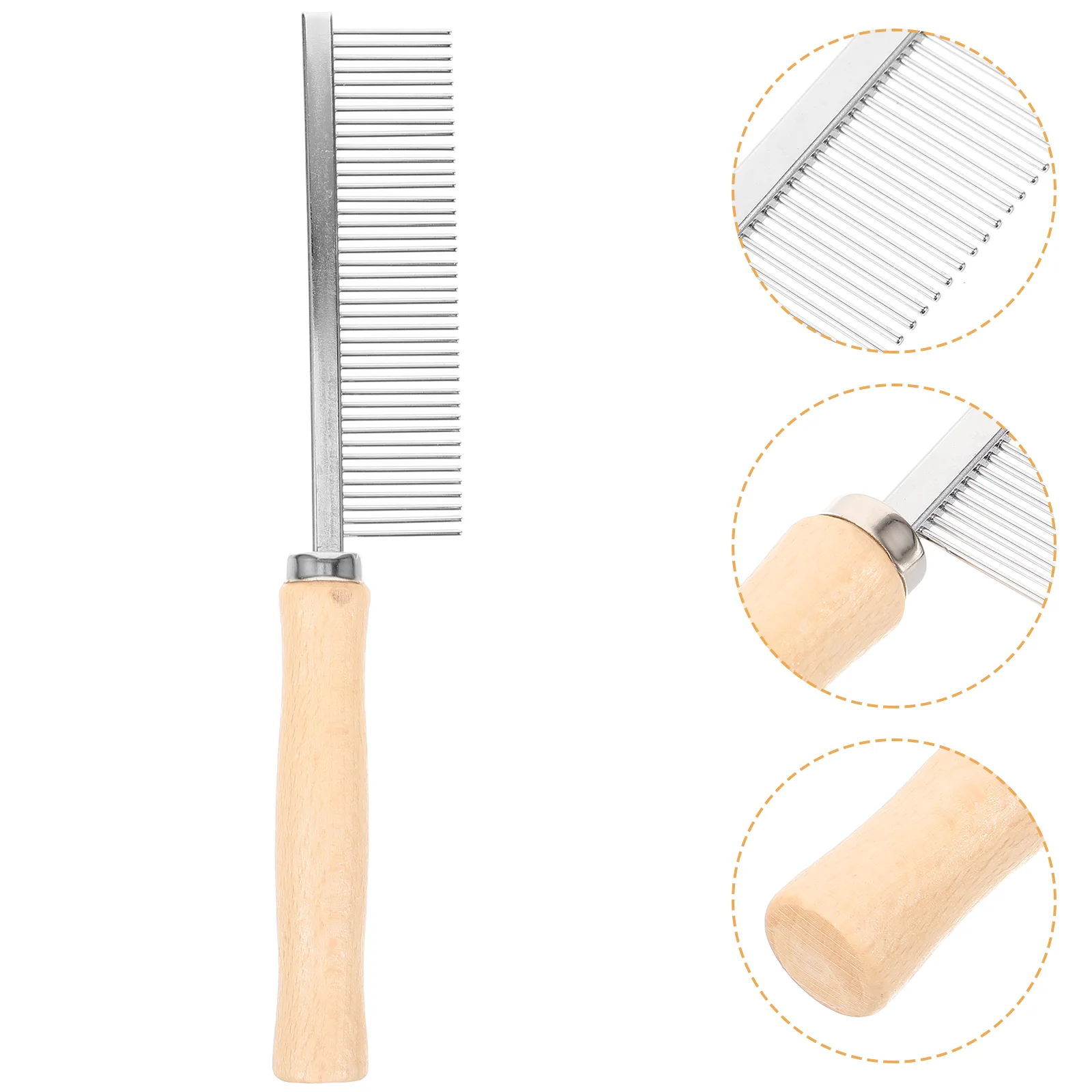 

Comb Pet Cat Wooden Handle Single Row Combing Smoothing Dog Grooming Accessories