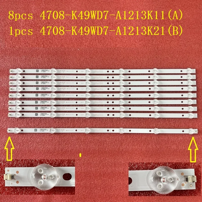 LED backlight bar 6LED for K490WD7 A1 4708-K49WD7-A1213K11 4708-K49WD7- A1213K21 LE49K51S 49PFF5455/T3 49PFF5250
LED backlight bar 6LED for K490WD7 A1 4708-K49WD7-A1213K11 4708-K49WD7- A1213K21 LE49K51S 49PFF5455/T3 49PFF5250