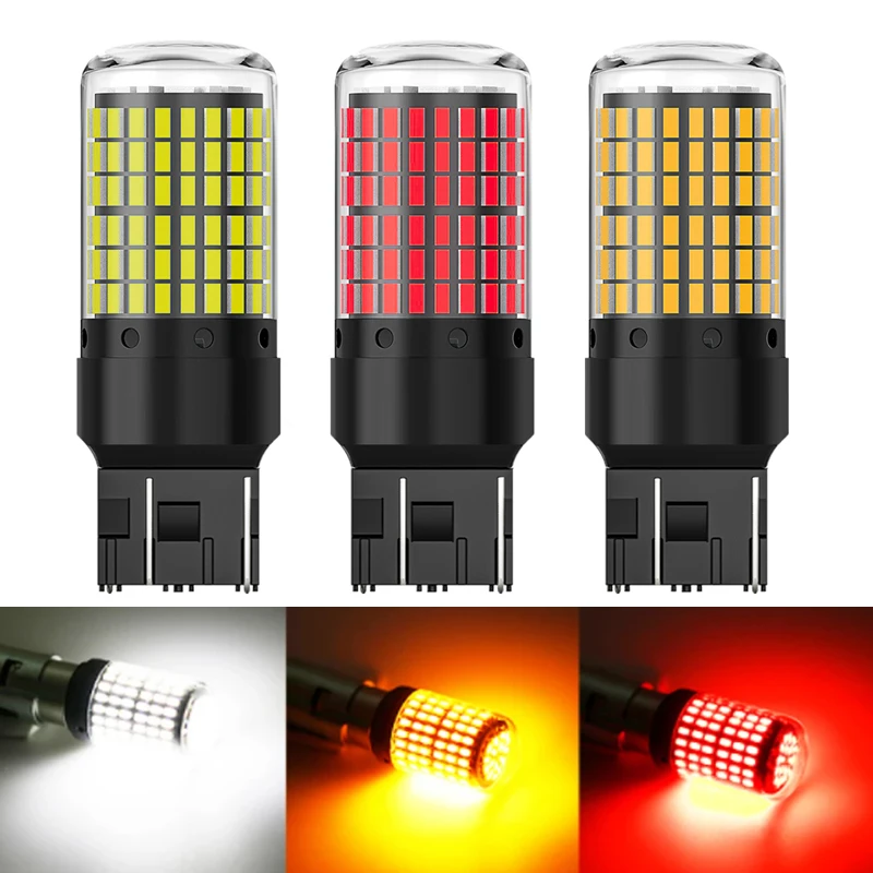2PCS T20 7440 W21W LED Bulbs 3014 144SMD CanBus No Error 1156 BA15S P21W BAU15S PY21W For Turn Signal Light Brake lamp No Flash
2PCS T20 7440 W21W LED Bulbs 3014 144SMD CanBus No Error 1156 BA15S P21W BAU15S PY21W For Turn Signal Light Brake lamp No Flash