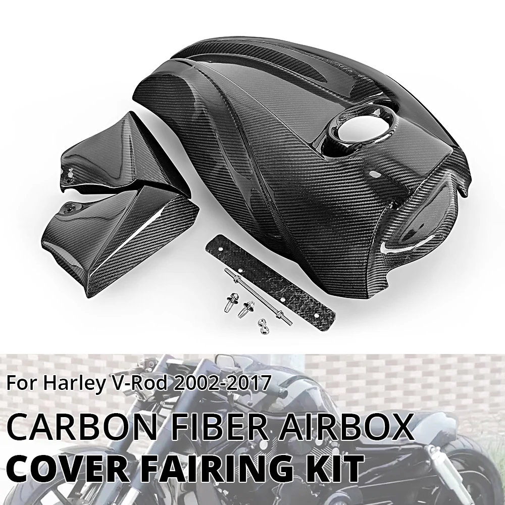 

For Harley V-Rod V Rod VRSC VRSCDX Muscle Nightrod 2002-2017 Motorcycle Carbon Fiber Airbox Cover Air Box Side Cover Fairing Kit
