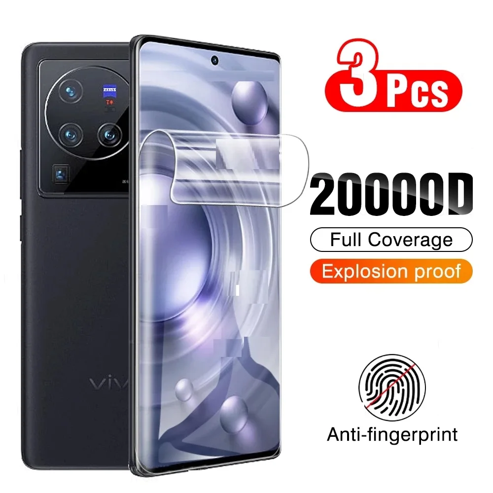 

3Pcs Hydrogel Film For VIVO X90 X80 X70 X50 X60 Pro Plus Screen Protector For VIVO IQOO 10 9 8 Pro S12 S15 V21 Film