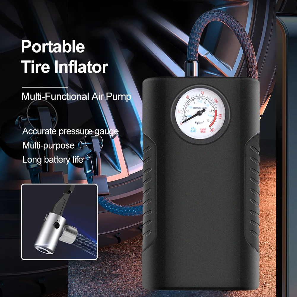 Cordless Car Tire Inflator Portable Air Compressor Pump With Pressure Gauge Electric Air Pump For Car Motorcycles Bicycle Ball
Cordless Car Tire Inflator Portable Air Compressor Pump With Pressure Gauge Electric Air Pump For Car Motorcycles Bicycle Ball