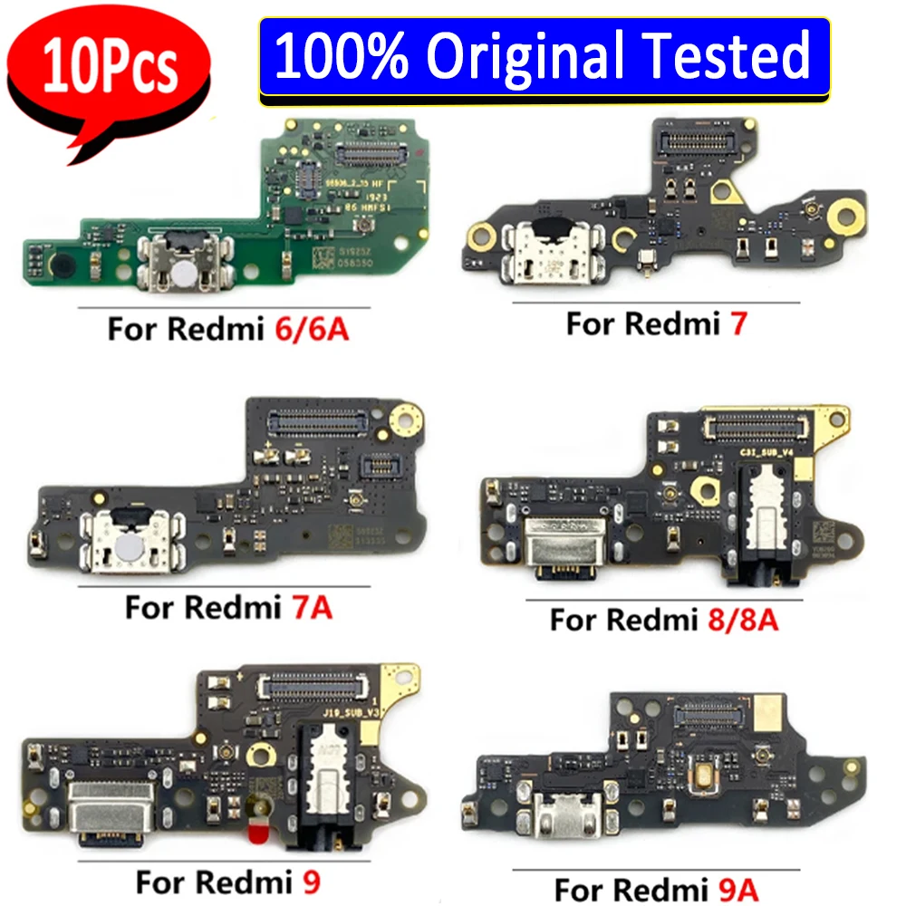 10 шт., 100% оригинальное зарядное устройство USB, док-разъем, микро плата для Xiaomi Redmi 6 6A 7 7A 8 8A 9 9A 9C 9T 10 10C A1 
10 шт., 100% оригинальное зарядное устройство USB, док-разъем, микро плата для Xiaomi Redmi 6 6A 7 7A 8 8A 9 9A 9C 9T 10 10C A1