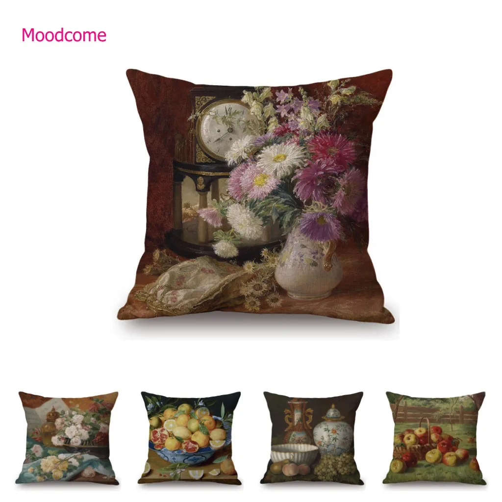 Still Life Oil Painting Art Flower Vase Fruits Pot Home Decoration Sofa Throw Pillow Case Cotton Linen Chair Seat Cushion Cover 
Still Life Oil Painting Art Flower Vase Fruits Pot Home Decoration Sofa Throw Pillow Case Cotton Linen Chair Seat Cushion Cover