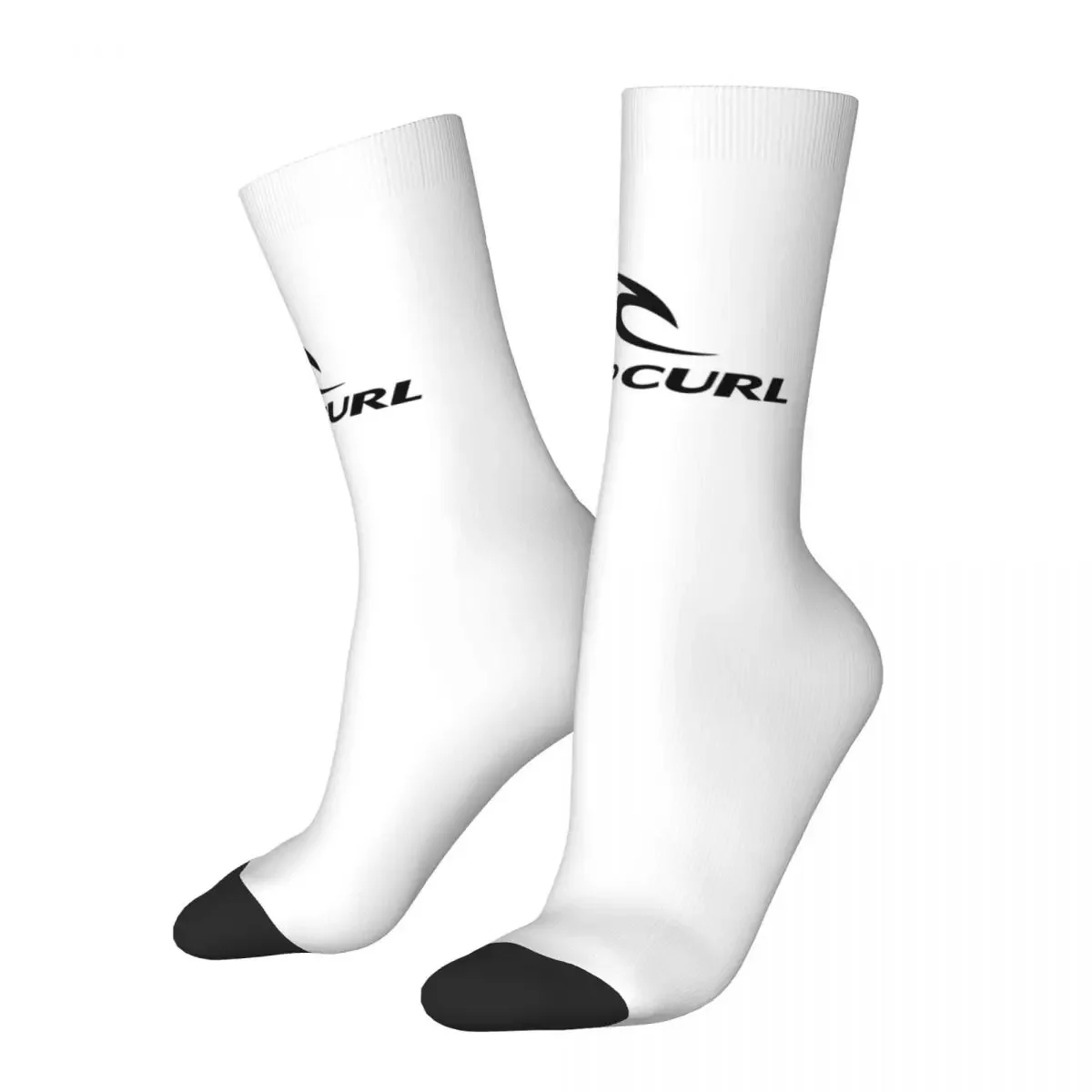 

Black Ripcurl Logo Socks Harajuku Sweat Absorbing Stockings All Season Long Socks Accessories for Unisex Birthday Present