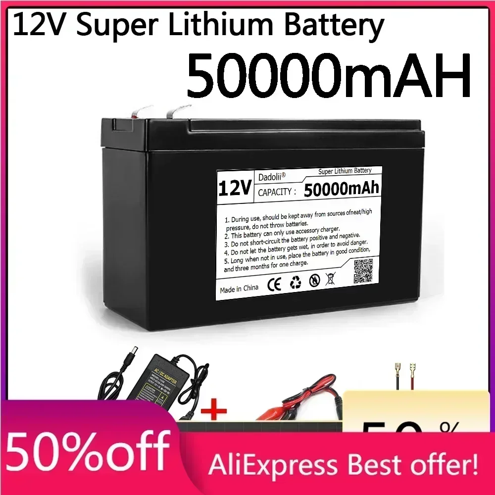 50Ah 12V Battery 18650 lithium battery pack suitable for solar energy electric vehicle battery power display+12.6V3A charger
50Ah 12V Battery 18650 lithium battery pack suitable for solar energy electric vehicle battery power display+12.6V3A charger