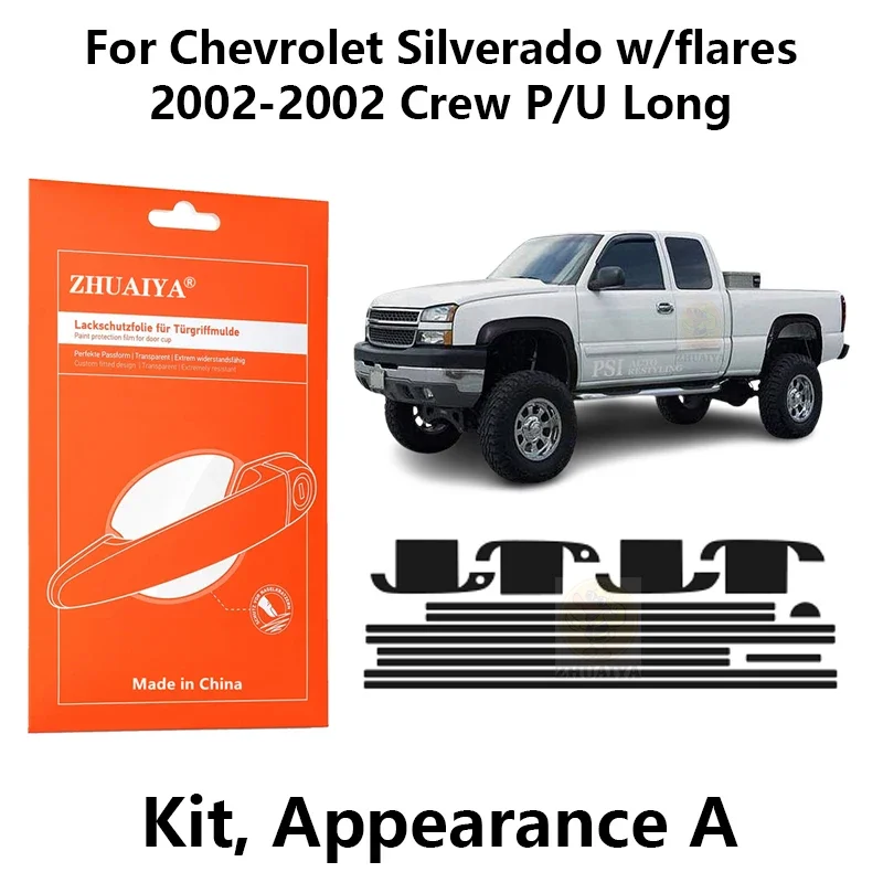 

Защитная пленка на края дверной ручки ТПУ для Chevrolet Silverado w/flares 2004-2002 Crew P/U Long