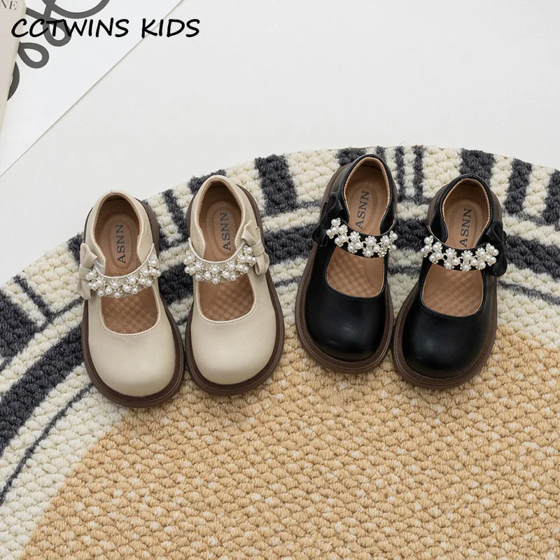 

Girls Shoes Spring Autumn Toddler Kids Fashion Brand Mary Jane Dress Dance Princess Pearls Bow Flats Children Sandals Soft Sole