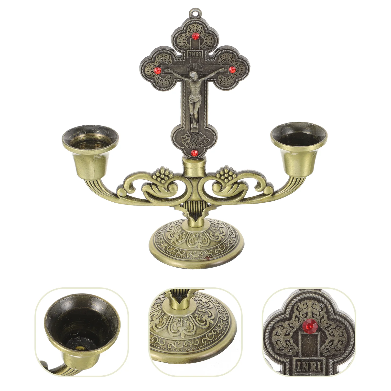 Cross Candle Holder Christian Crucifix Taper Candle Holder Metal Candelabra Vintage Candlestick Holder
Cross Candle Holder Christian Crucifix Taper Candle Holder Metal Candelabra Vintage Candlestick Holder