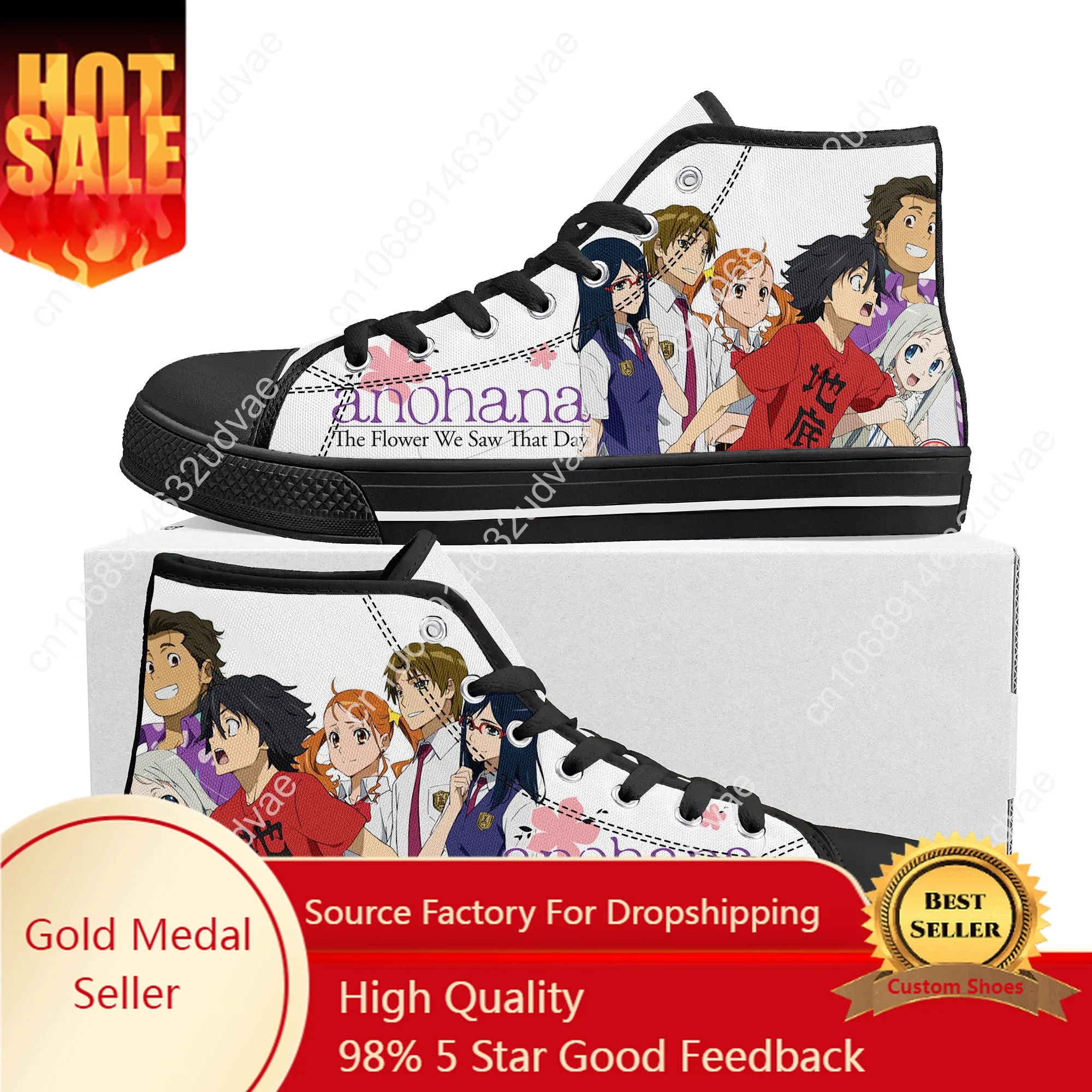 AnoHana The Flower We Saw That Day High Top Sneakers Mens Womens Teenager Canvas Sneaker Casual Couple Shoes Custom Anime Shoe
AnoHana The Flower We Saw That Day High Top Sneakers Mens Womens Teenager Canvas Sneaker Casual Couple Shoes Custom Anime Shoe