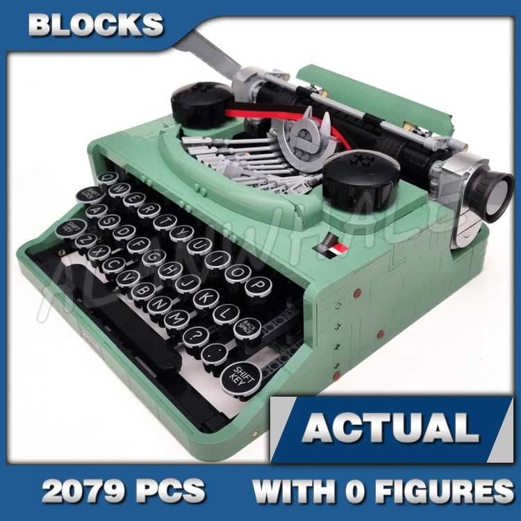 

2079pcs Ideas Typewriter Nostalgic Letter Key Realistic Typing Movement Typebar 66886 Building Blocks Kit Compatible With Model