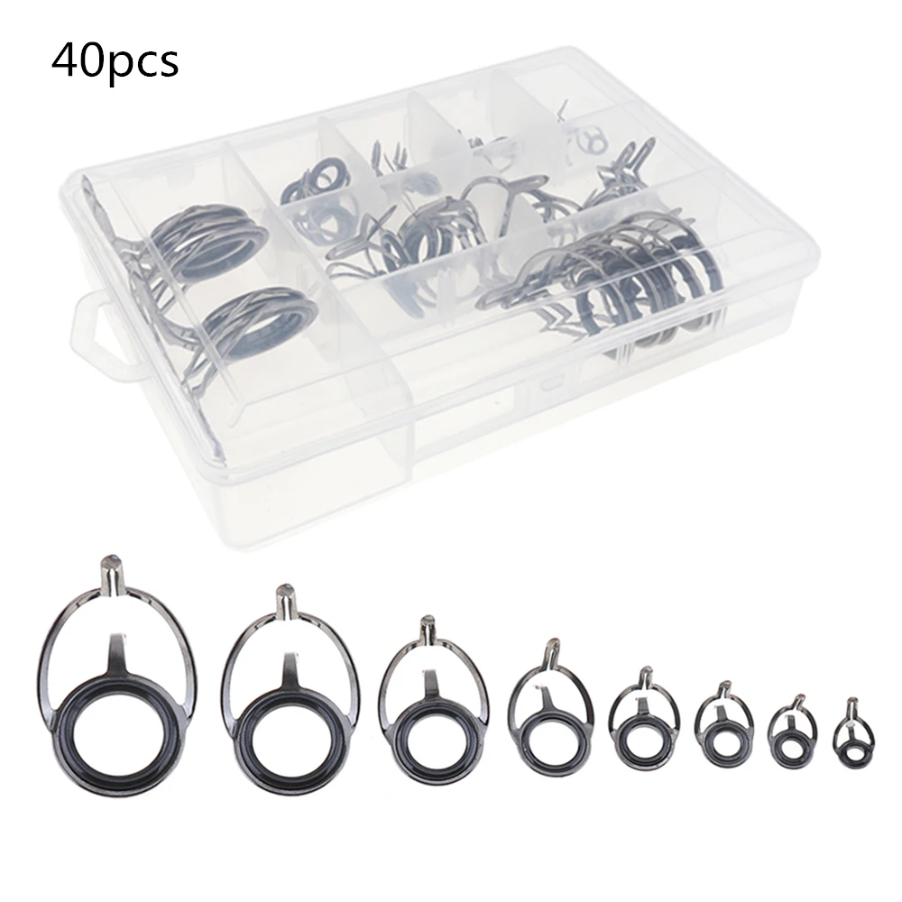 40pcs 1 Box 8 Sizes 75pcs Lure Fishing Rod Guides Kits Ceramics High Carbon steel Circle Fishing Rod Accessories Repair Tool
40pcs 1 Box 8 Sizes 75pcs Lure Fishing Rod Guides Kits Ceramics High Carbon steel Circle Fishing Rod Accessories Repair Tool