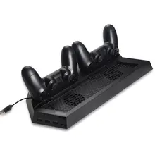 4 In 1 Vertical Stand With Cooler Fan For PS4/Slim Console,Dual Charging Dock + External Cooling Fan + USB Hub Game Accessory
4 In 1 Vertical Stand With Cooler Fan For PS4/Slim Console,Dual Charging Dock + External Cooling Fan + USB Hub Game Accessory